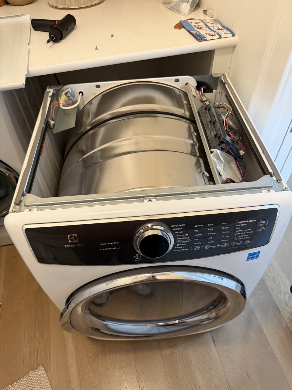 Electrolux dryer open